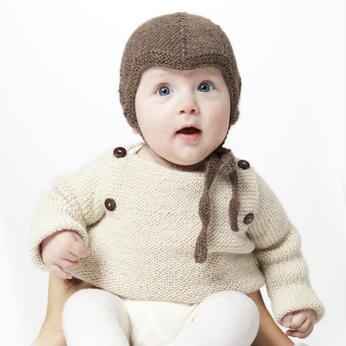 Baby Handknit Alpaca Sweater - Natural