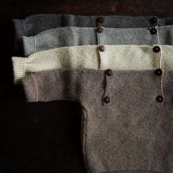 Baby Handknit Alpaca Sweater - Oatmeal