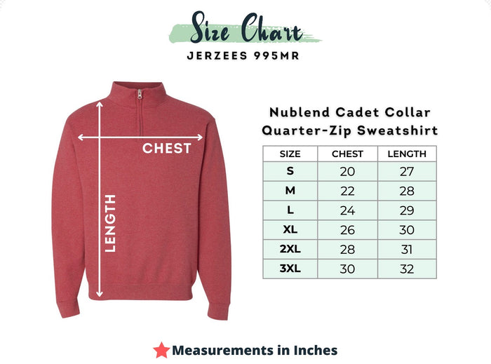 Baseball Half-Zip Sweatshirt — Custom Embroidery