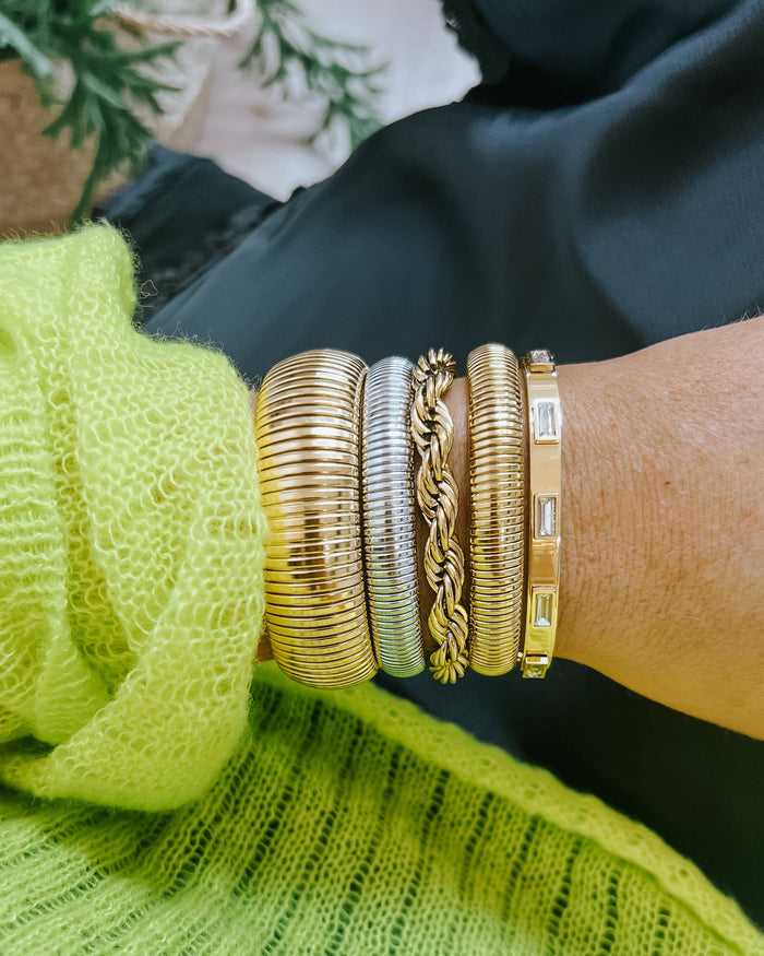 Belinda Gold Jewel Bangle Bracelet