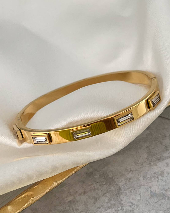 Belinda Gold Jewel Bangle Bracelet