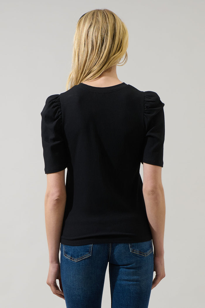 Bertha Knit Ruched Top
