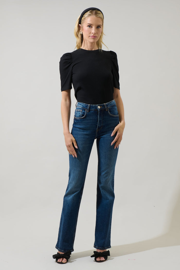 Bertha Knit Ruched Top