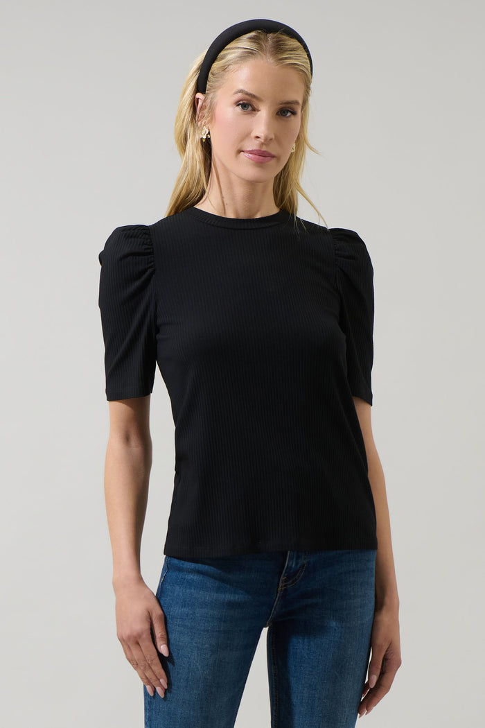 Bertha Knit Ruched Top
