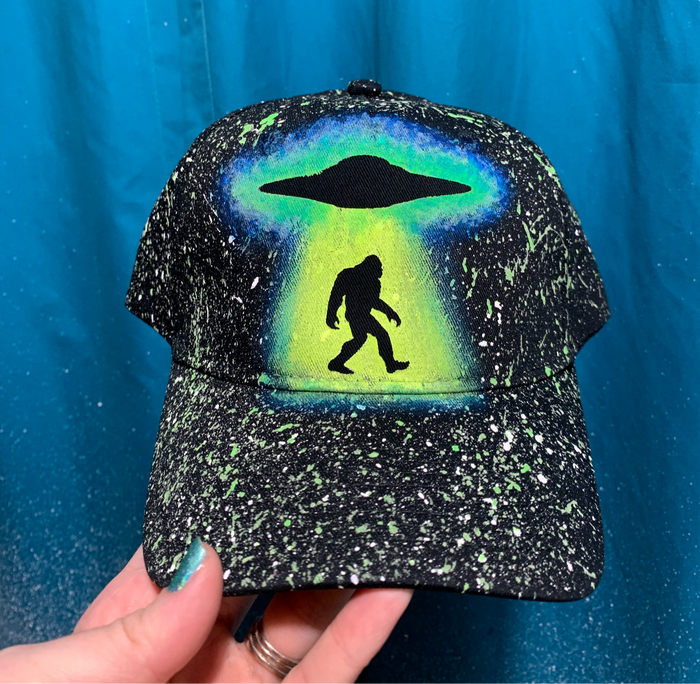 Bigfoot Abduction Glow in the Dark Hat