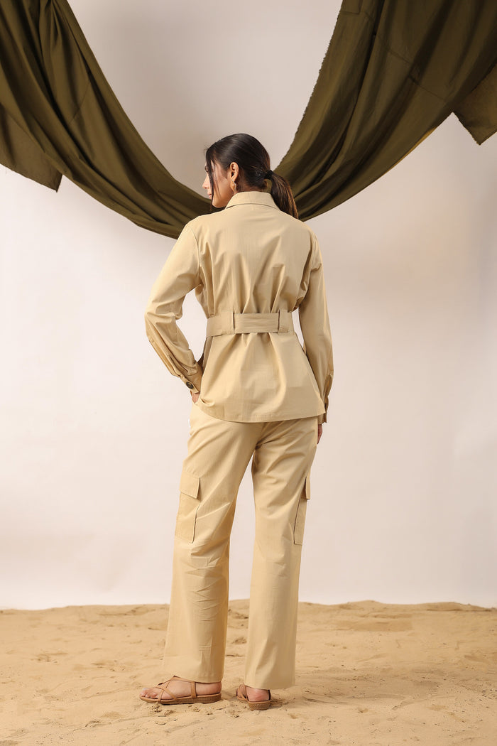 Bisque Cotton Co-ord Set