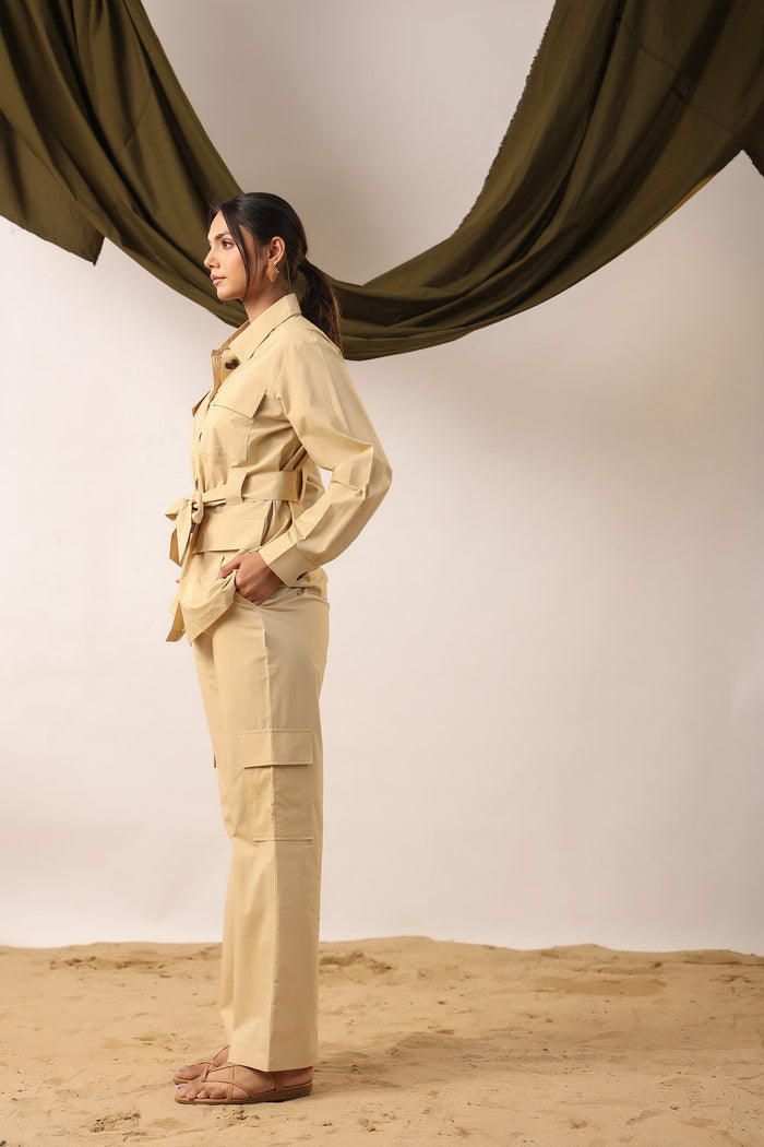 Bisque Cotton Co-ord Set