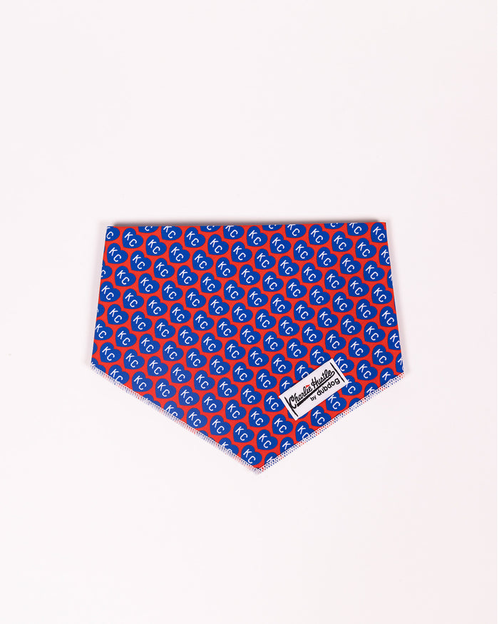 Red KC Heart Navy Dog Bandana