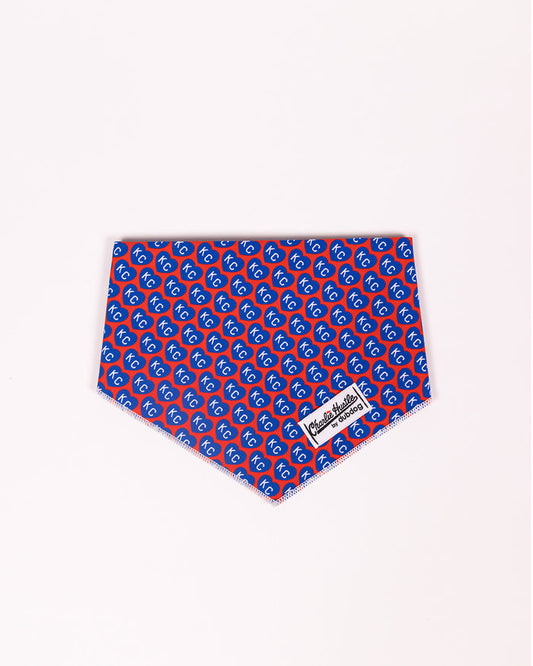 Red KC Heart Navy Dog Bandana