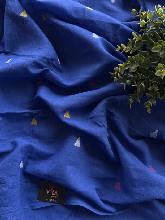 Blue multi Triangle pure Jamdhani material
