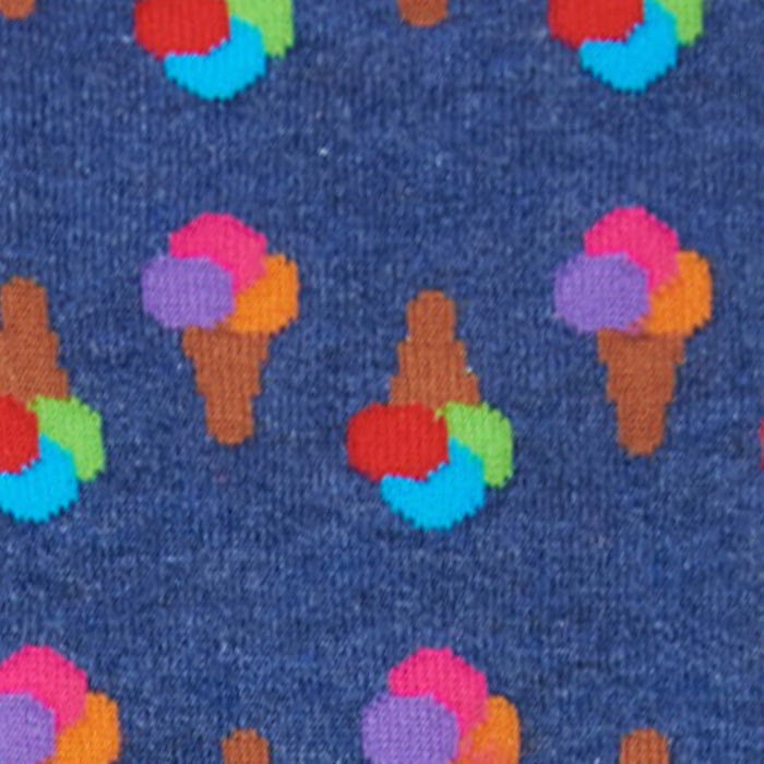 Blue/Multi Ice Cream No Show Socks - SUB5045 PL - 81460 - Hammer Made