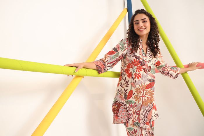Bohemian Multi Coloured Cotton Co-ord Set