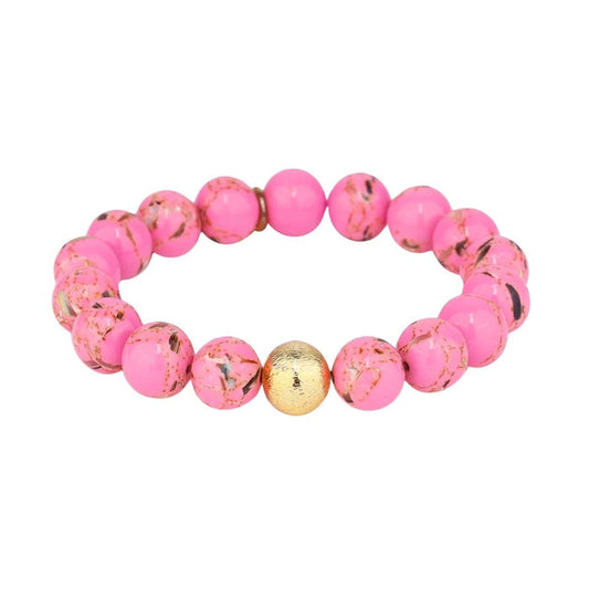 Budha Girl - Marble Bracelet - Pink