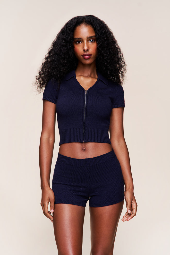 Calesia Knit Short in Navy