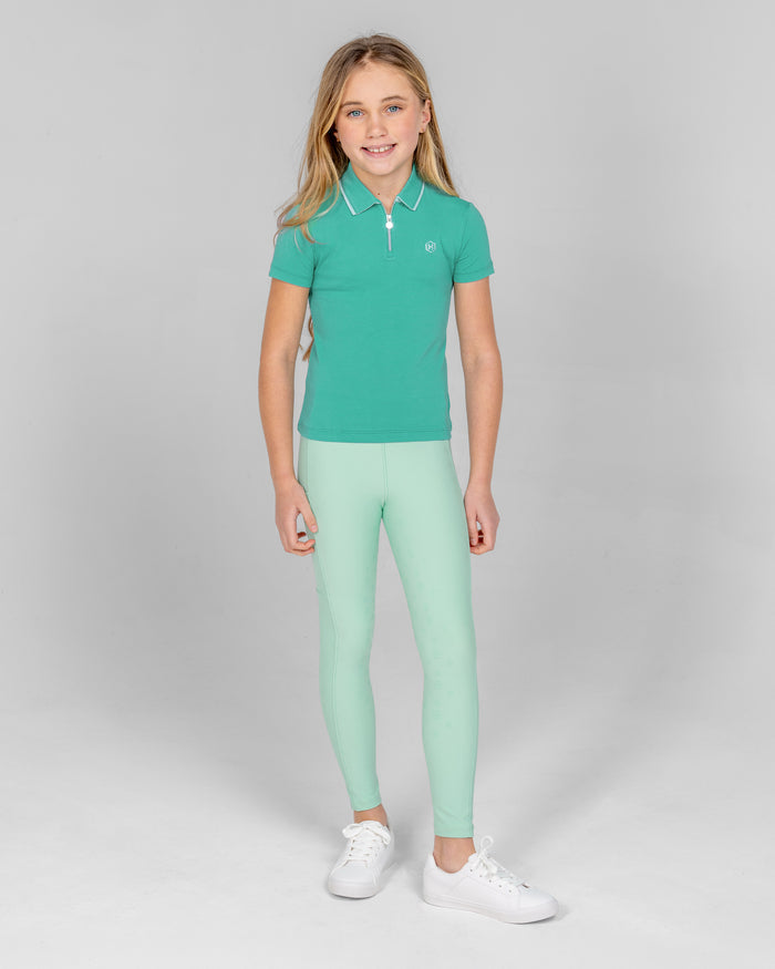 Calypso Kids Short Sleeve Polo - Sea Turquoise