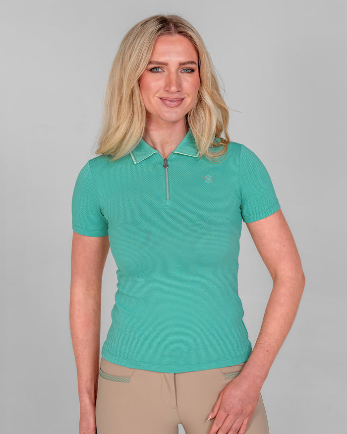 Calypso Short Sleeve Polo - Sea Turquoise
