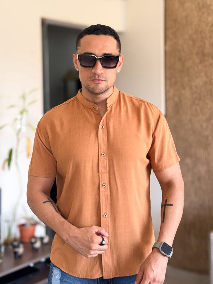 Camisa versace basica cafe entera