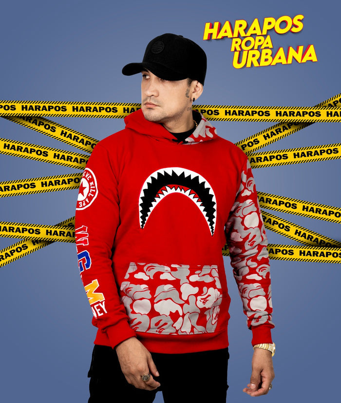 Canguro Bape bocaza rojo