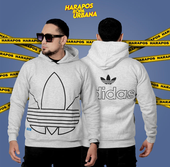 Canguro Adidas plomo