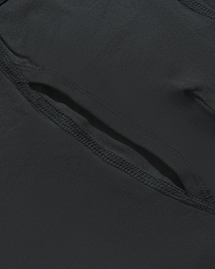 Carbon Boxer Briefs W/ Fly, close-up of micromodal fabric seam.