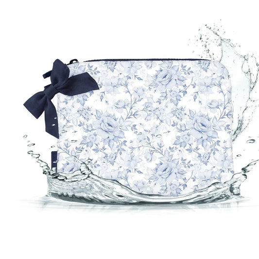 Case-Mate Something Navy Bow Crinkle Makeup Bag