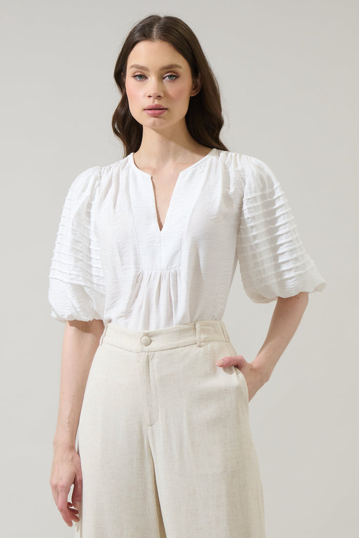 Cerry Pleated Top