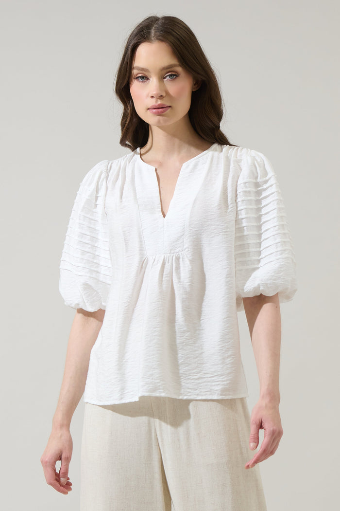 Cerry Pleated Top