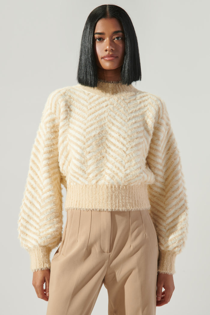 Cheshire Eyelash Chevron Sweater