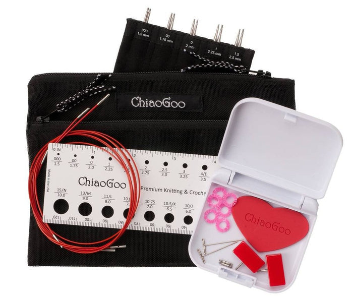 ChiaoGoo - 4" TWIST MINI Red Lace Interchangeable Needle Set