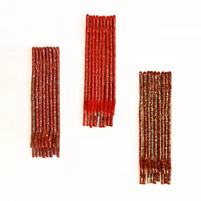Christmas Glam Hair Accessories Gift Set – 3 Crystal Hairbands & 24 Glitter Pins