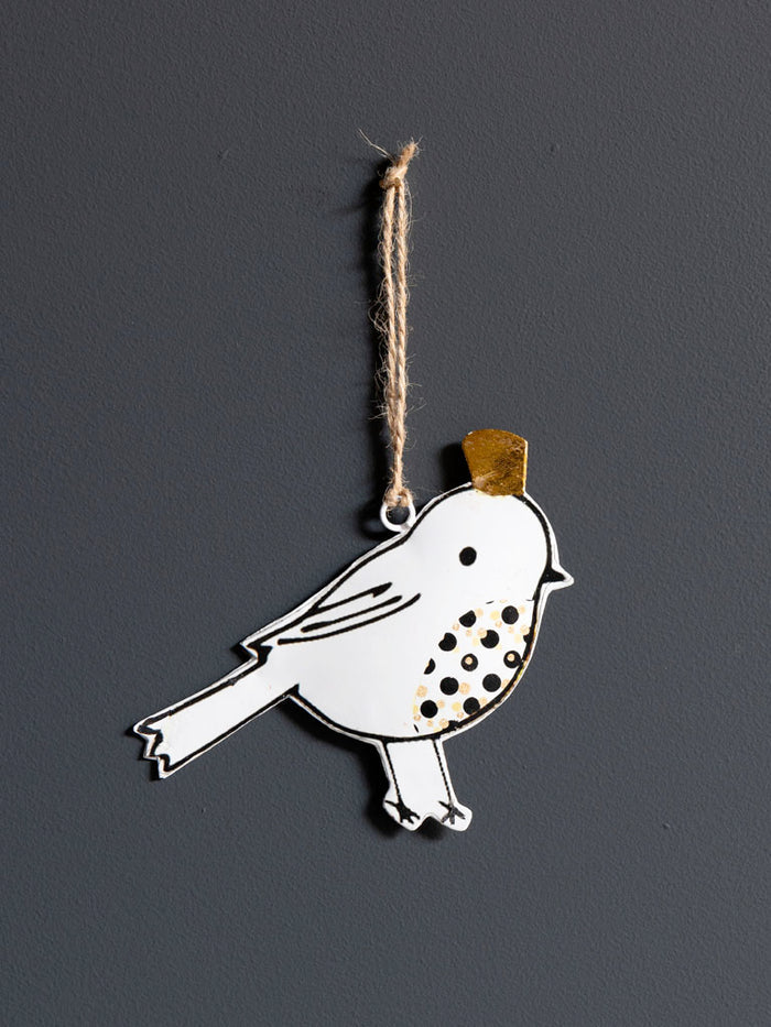 Chehoma - Christmas Ornament - White Bird W/Crown