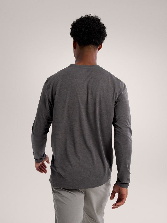 Cormac Crew Neck Shirt LS Men's Black Heather - Arc'teryx Australia