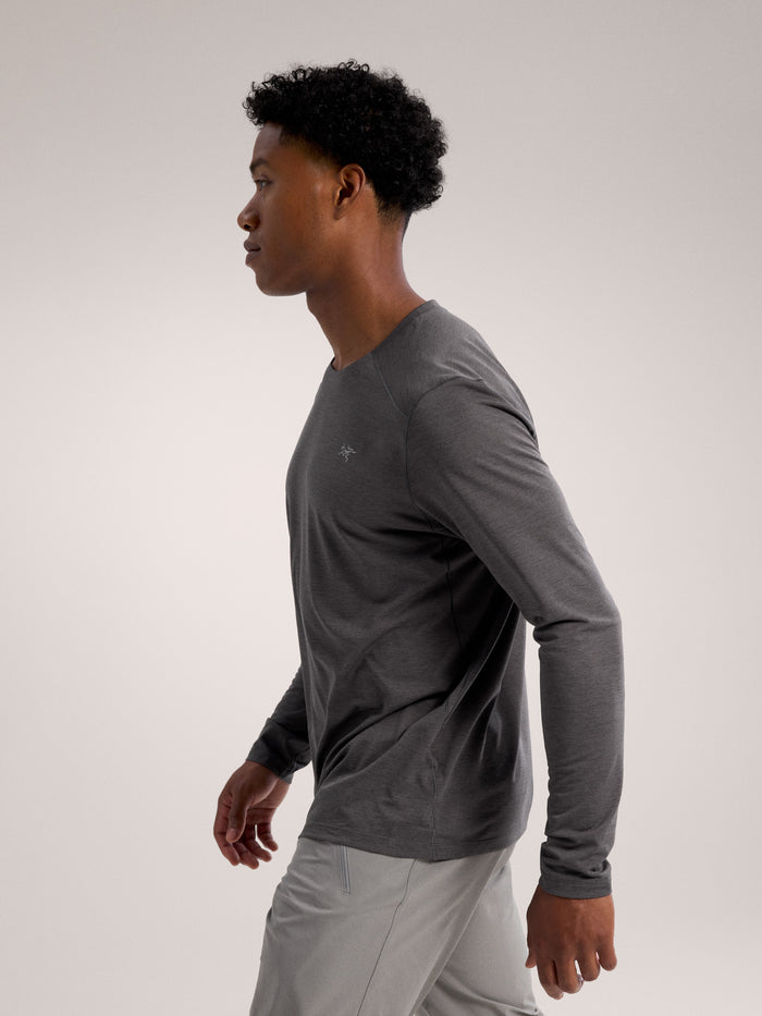 Cormac Crew Neck Shirt LS Men's Black Heather - Arc'teryx Australia