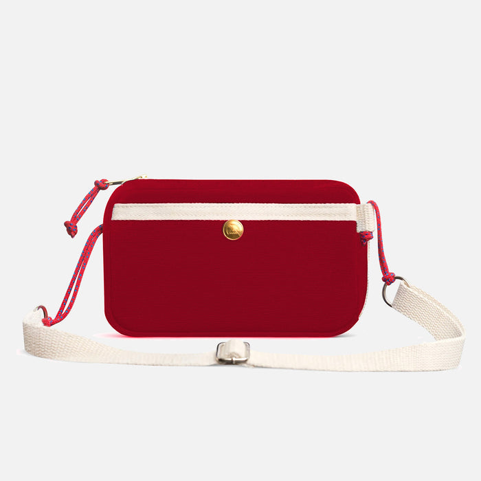 Cotton Canvas Travel Case Bag - Bordeaux