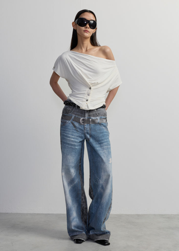 COWL NECK BLOUSE