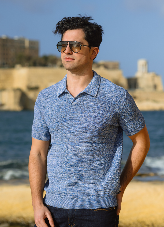 Cresco Split Neck Knit Polo
