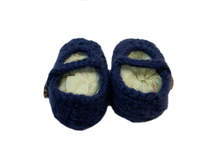 Crochet Blue Baby Booties