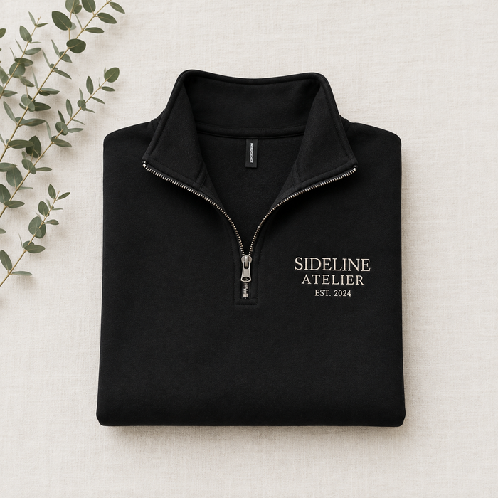 Custom Embroidered Quarter-Zip / Half-Zip — Your Logo or Name