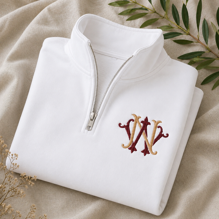 Custom Embroidered Quarter-Zip / Half-Zip — Your Logo or Name