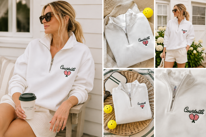 Custom Embroidered Quarter-Zip / Half-Zip — Your Logo or Name