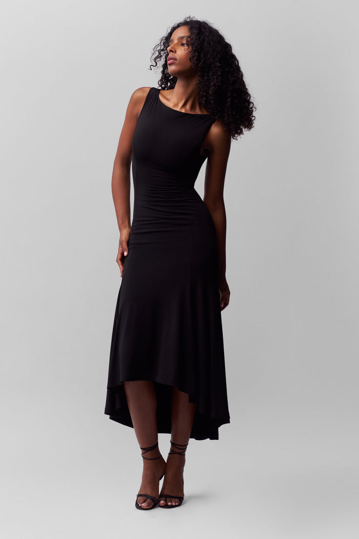 Daye Midi Dress in Black