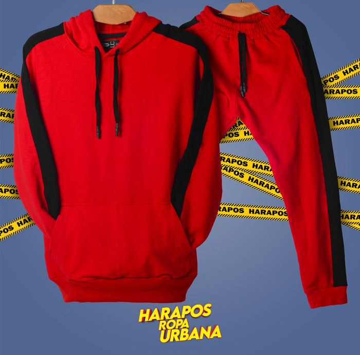 Deportivo upperclass rojo franja negro