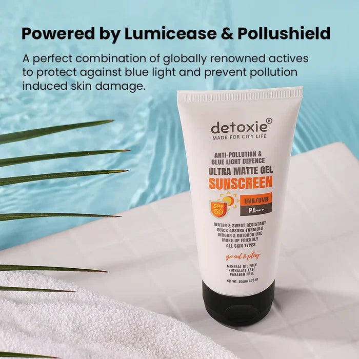Detoxie Ultra Matte Sunscreen Gel SPF 50