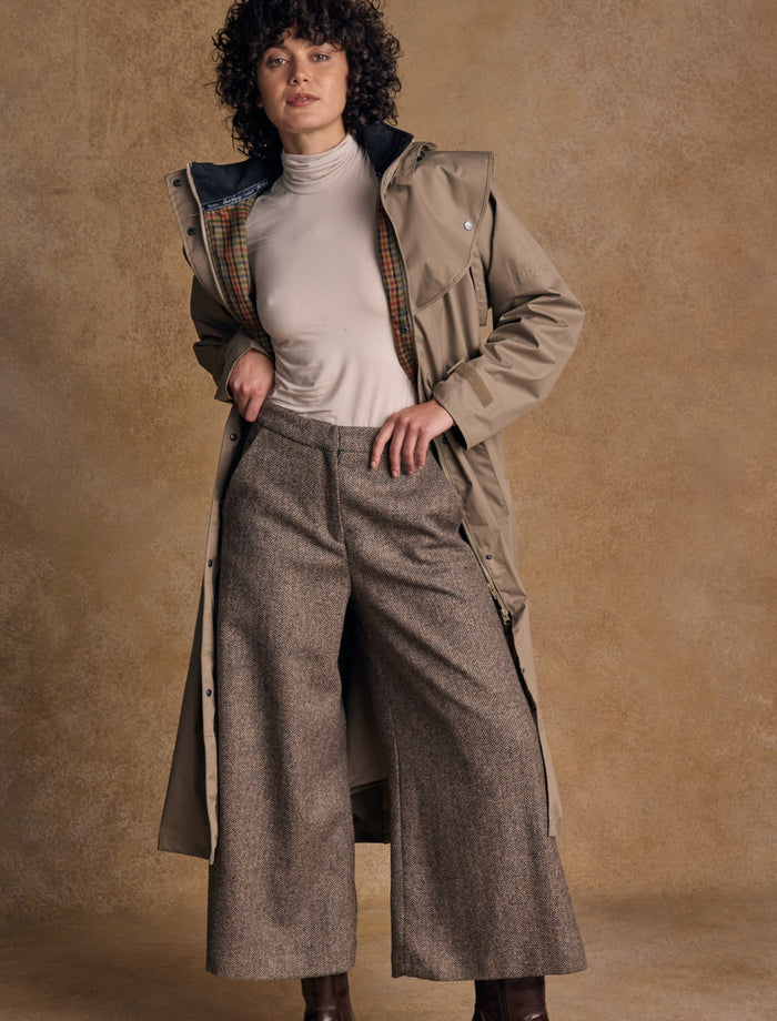 Jack Murphy Donegal Ladies Waterproof Full Length Coat - Chinchilla #color_chinchilla