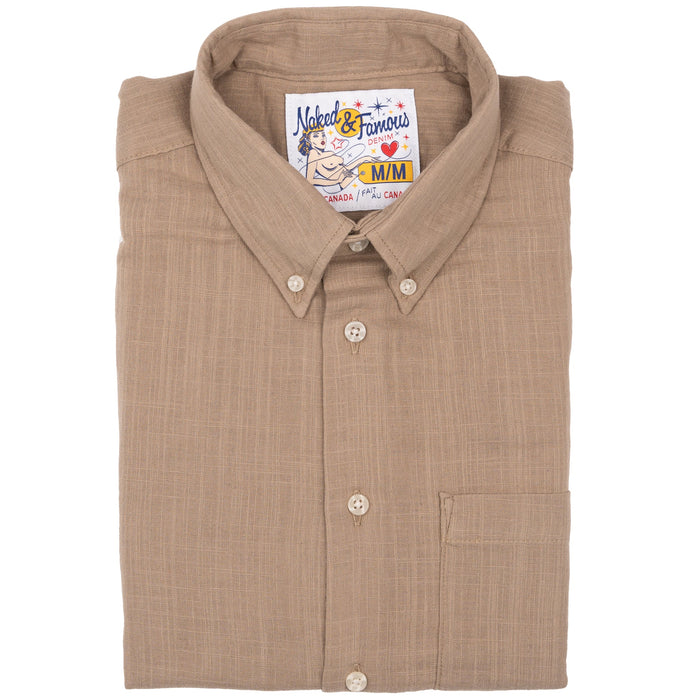 Easy Shirt - Double Weave Slub Gauze - Sand by Naked & Famous Denim