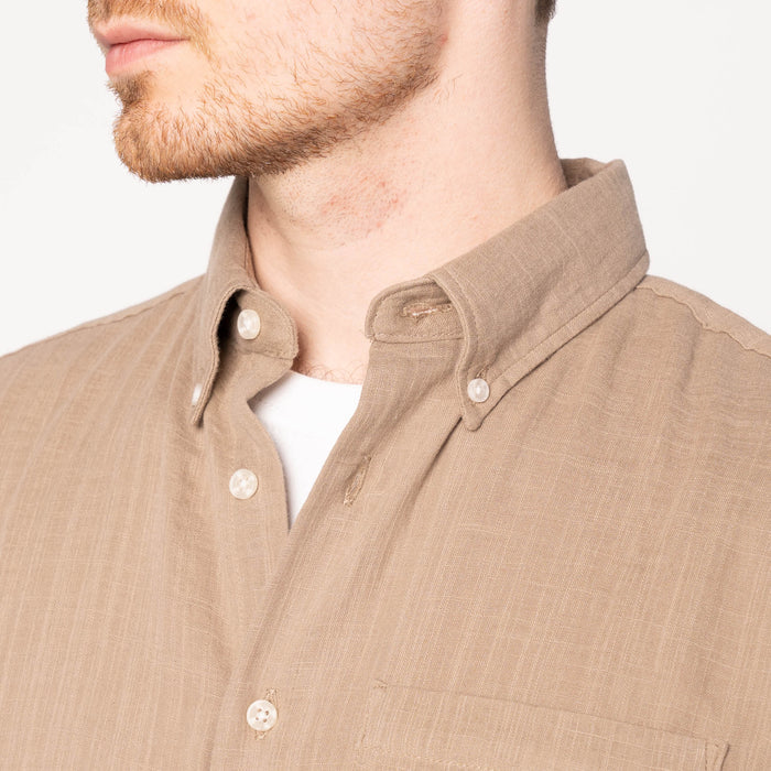 Easy Shirt - Double Weave Slub Gauze - Sand by Naked & Famous Denim