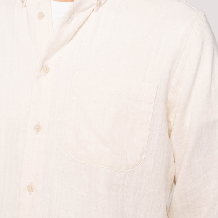 Easy Shirt - Double Weave Slub Gauze- White by Naked & Famous Denim