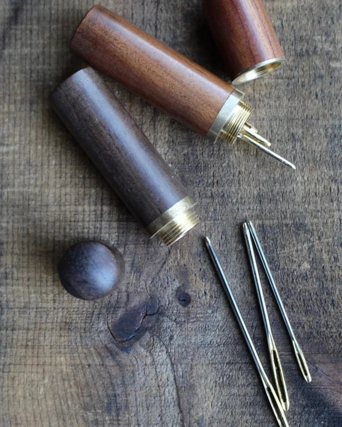 Ebony Needle Case w/ Tapestry Needles