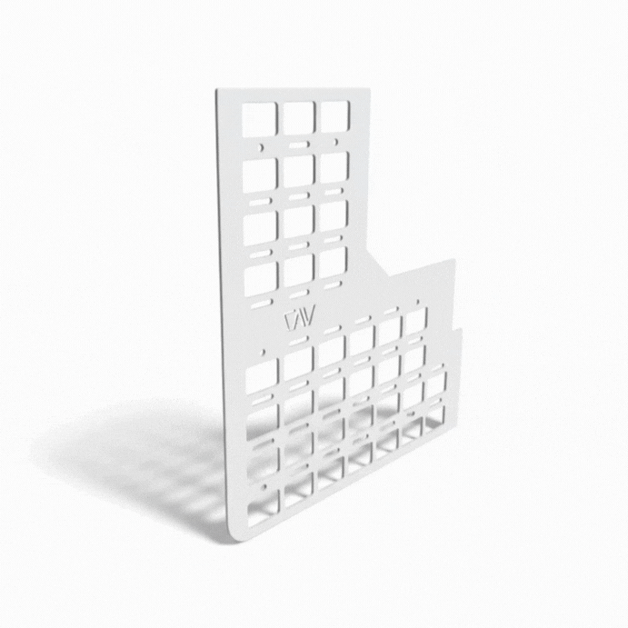 Ekko Molle Panel left side mount with grid design for van interior storage