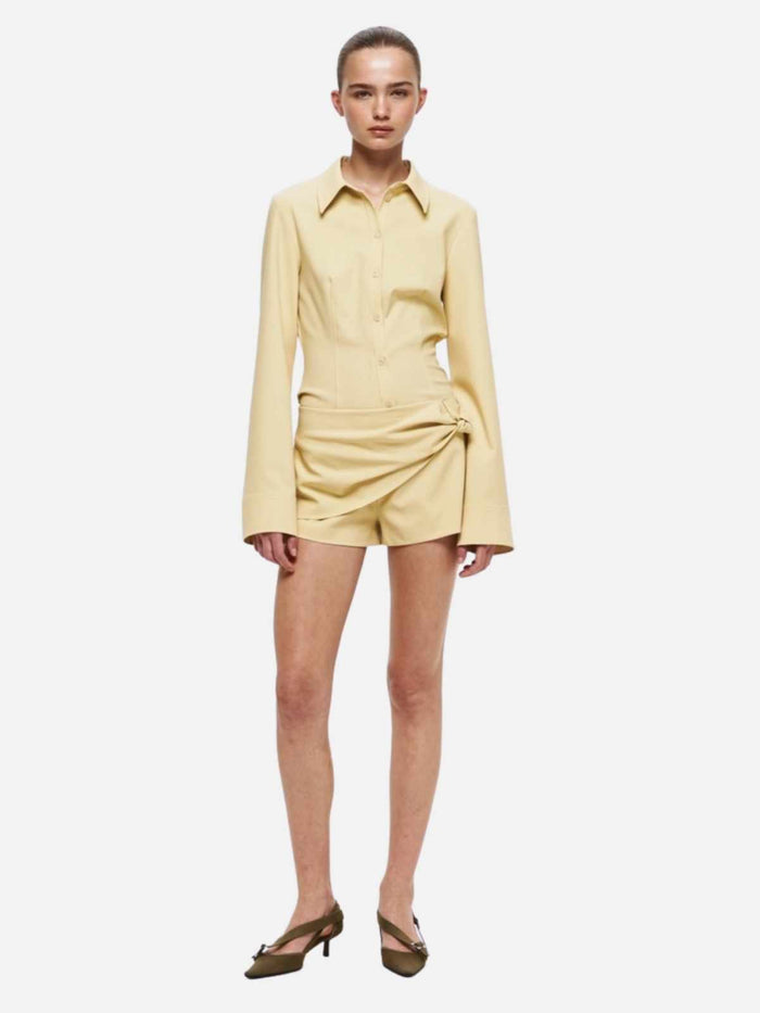 Elenora Long Sleeve Top - Straw